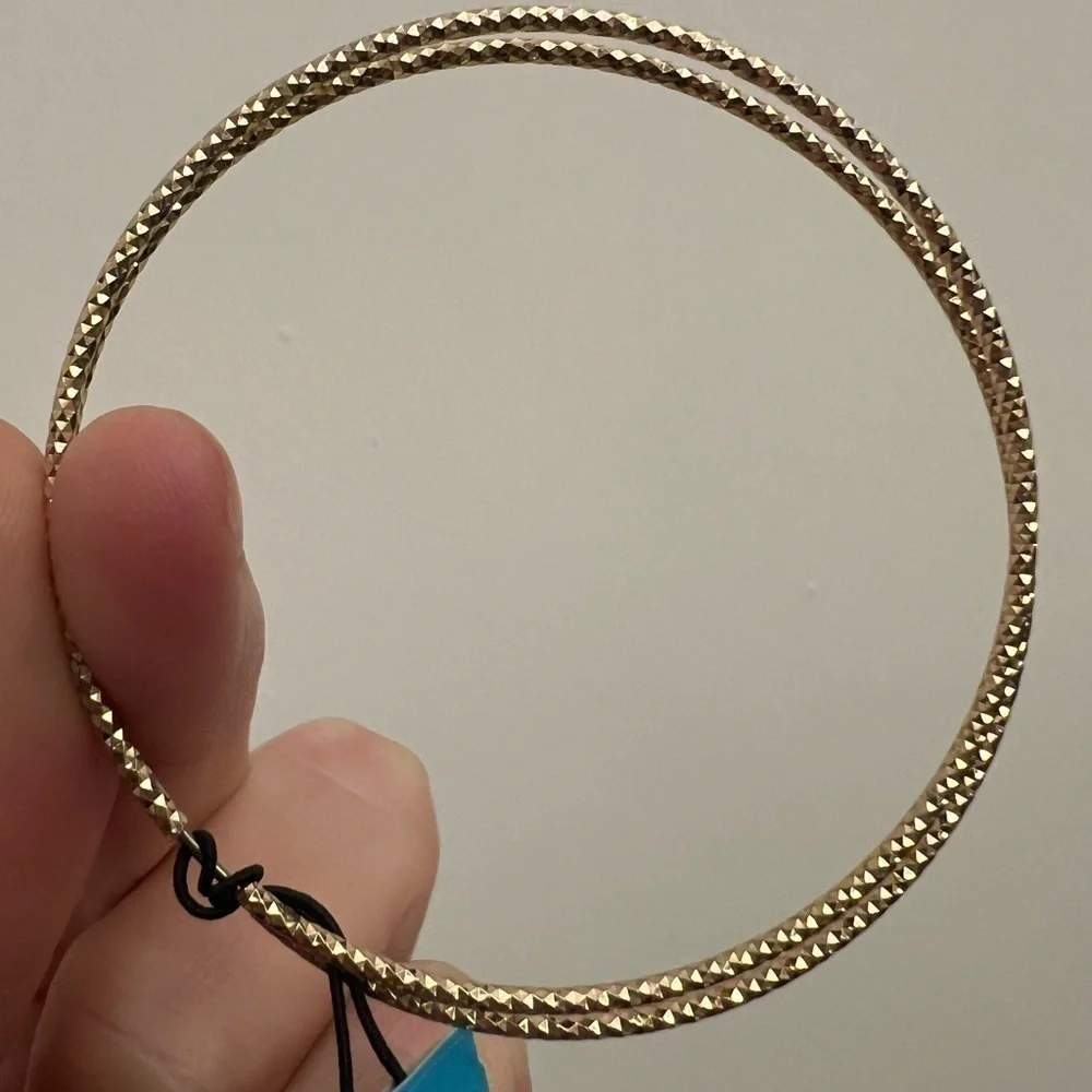 NWT - Natasha‎ gold hoops approximately 2.5” in diameter